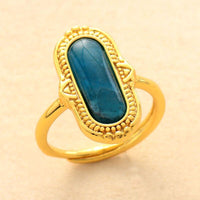 Bague Baroque en Apatite, Malachite ou Lapis Lazuli