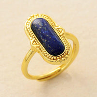 Bague Baroque en Apatite, Malachite ou Lapis Lazuli