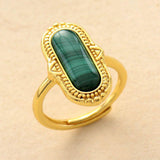 Bague Baroque en Apatite, Malachite ou Lapis Lazuli