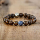 Bracelet Tibétain en perles de Bronzite pour Homme - Zen Corner