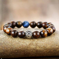 Bracelet Tibétain en perles de Bronzite pour Homme - Zen Corner