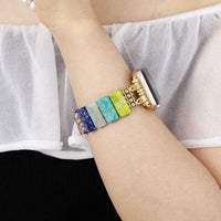 Bracelet Apple Watch Fleur, Charka en Jaspe (38-41mm)