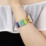 Bracelet Apple Watch Fleur, Charka en Jaspe (38-41mm)