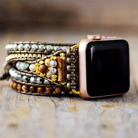 Bracelet Apple Watch Charbon en Jaspe (38-41mm)