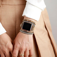 Bracelet Apple Watch Charbon en Jaspe (38-41mm)