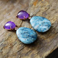 Boucle d'oreille Goutte d'Eau en Apatite