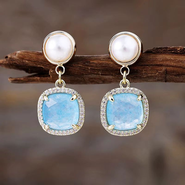 Boucle d'oreille Rosée de Lune