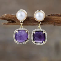 Boucle d'oreille Rosée de Lune