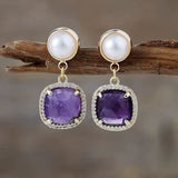 Boucle d'oreille Rosée de Lune