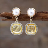 Boucle d'oreille Rosée de Lune