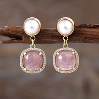 Boucle d'oreille Rosée de Lune