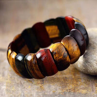 Bracelet Elastique 1 Brin en Œil de Tigre