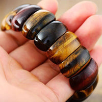 Bracelet Elastique 1 Brin en Œil de Tigre