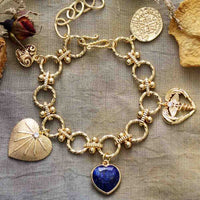 Bracelet Coeur en Lapis Lazuli
