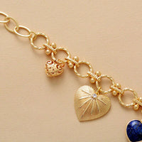 Bracelet Coeur en Lapis Lazuli