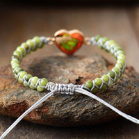 Bracelet Tressé en Jade, Sodalite
