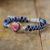 Bracelet Tressé en Jade, Sodalite