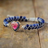 Bracelet Tressé en Jade, Sodalite