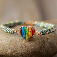 Bracelet Tressé en Jaspe Charka