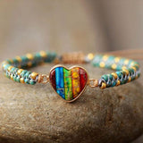 Bracelet Tressé en Jaspe Charka