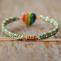 Bracelet Tressé en Jaspe Charka