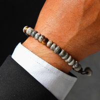 Bracelet en Jaspe et Œil de Tigre