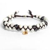 Bracelet Tressé en Howlite et Onyx