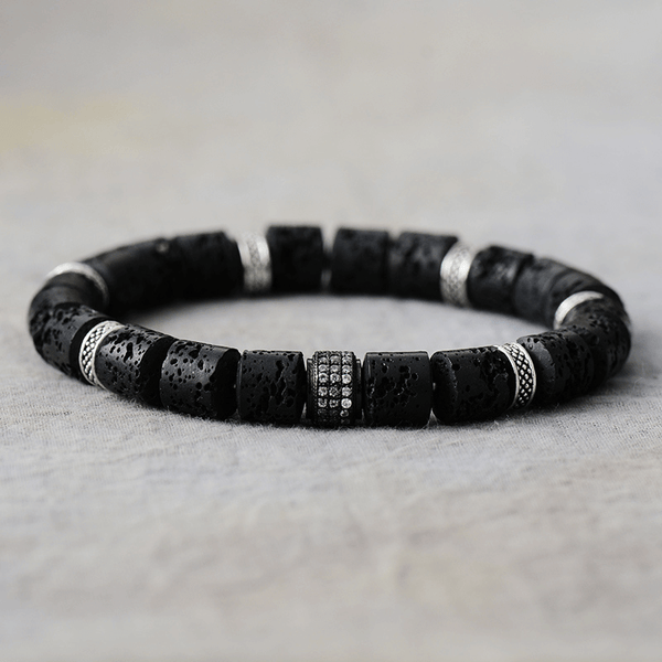 Bracelet Breloque en Pierre de Lave