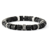 Bracelet Breloque en Pierre de Lave