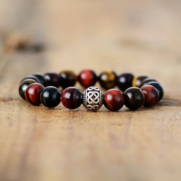 Bracelet Elastique en Œil de Tigre