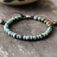 Bracelet 1 Brin Réglable en Turquoise Africain