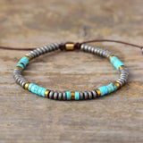 Bracelet Boho en Jaspe, Hématite, Turquoise