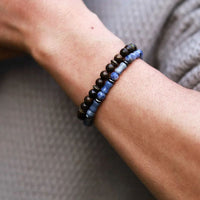 Bracelet Vintage en Bronzite, Aventurine