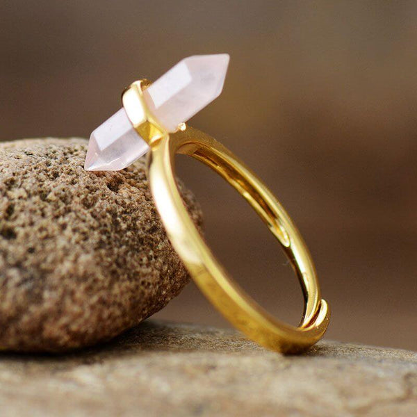 Bague Hexagonale en Quartz