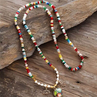 Collier Lotus en Lapis Lazuli, Jade
