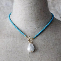 Collier Tour de Cou en Lapis Lazuli, Turquoise, Agate