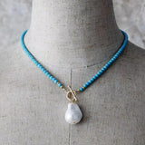 Collier Tour de Cou en Lapis Lazuli, Turquoise, Agate