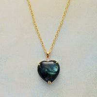 Collier Cœur en Labradorite