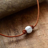 Collier ras de cou Turquoise,  Quartz Rose, Howlite