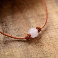 Collier ras de cou Turquoise,  Quartz Rose, Howlite