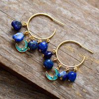 Boucles d'oreilles Bohème en Lapis Lazuli