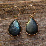 Boucles d'oreilles Larme en Labradorite