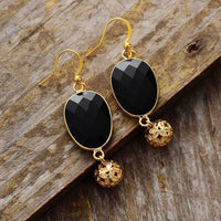 Boucles d'oreilles en Onyx Noir