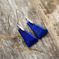 Boucles d'oreilles Trapèze en Lapis-Lazuli