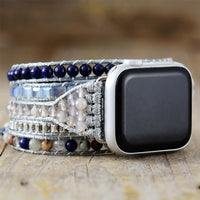 Bracelet Apple Watch en Lapis et Agate (38-41mm)