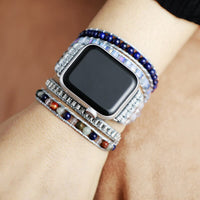 Bracelet Apple Watch en Lapis et Agate (38-41mm)