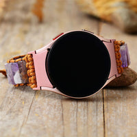 Bracelet Samsung Watch 4 Style Bohémien en Améthyste