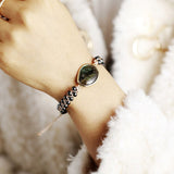 Bracelet Tressé en Labradorite, Améthyste, Lapi-Lazuli, Onyx