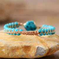 Bracelet Tressé en Turquoise