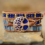 Bracelet femme arbre de vie en lapis lazuli